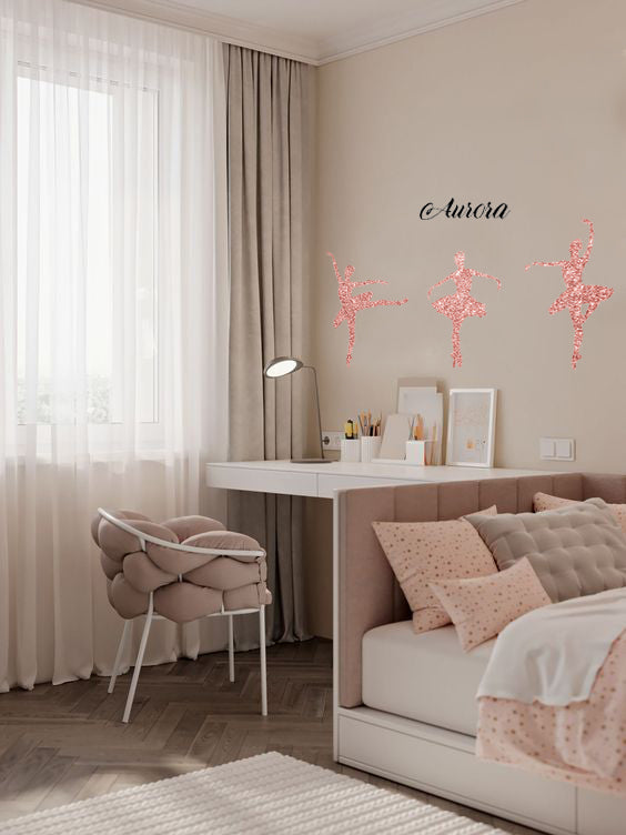 Wall sticker Ballerine glitter - Personalizzabile