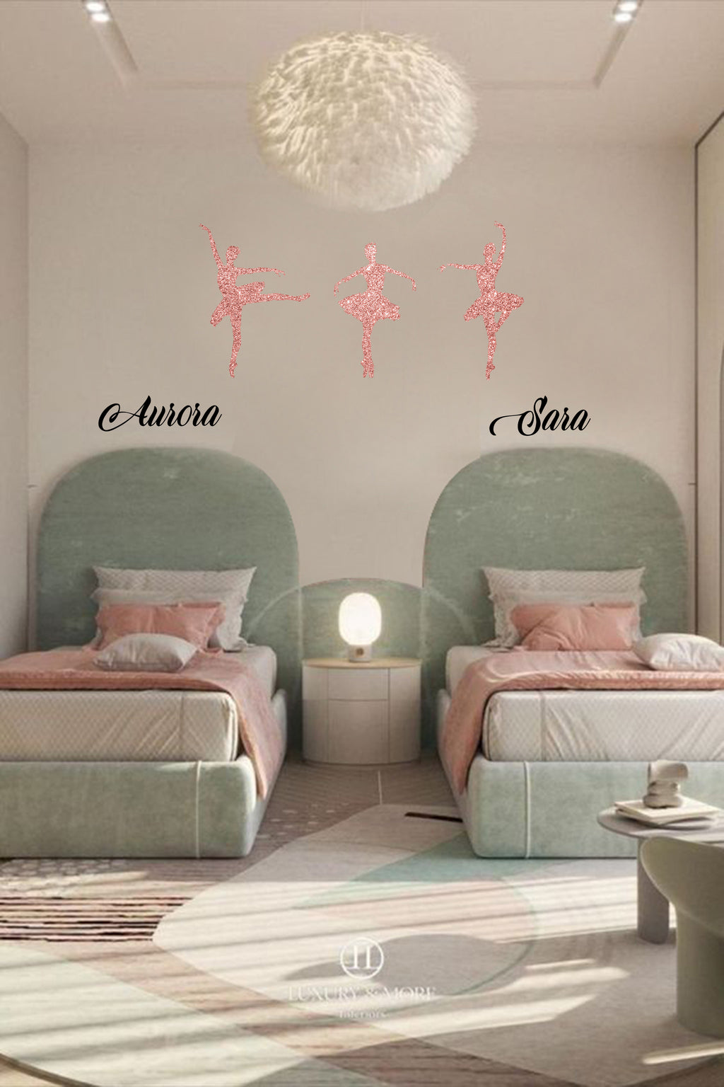 Wall sticker Ballerine glitter - Personalizzabile