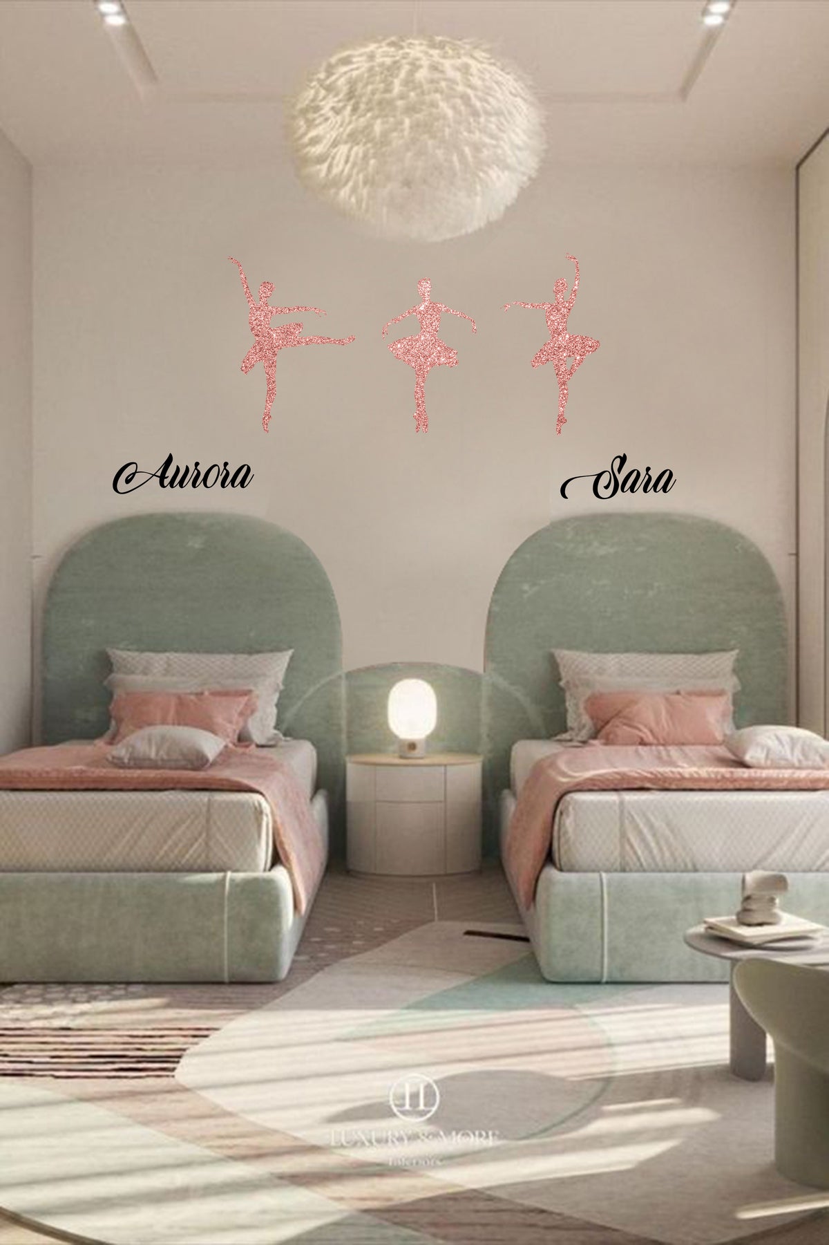 Wall sticker Ballerine glitter - Personalizzabile