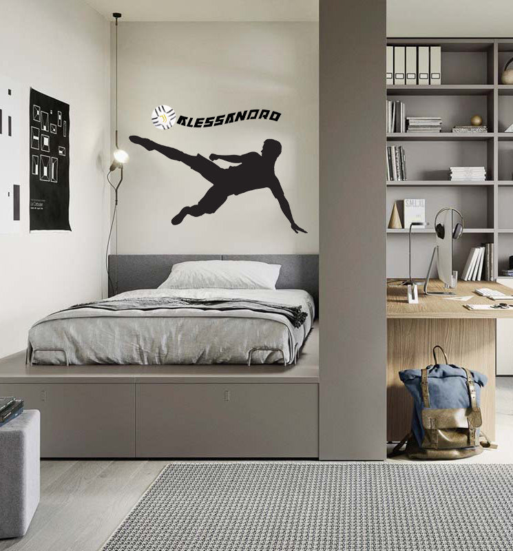 Wall Sticker Calciatore in Rovesciata – Personalizzabile