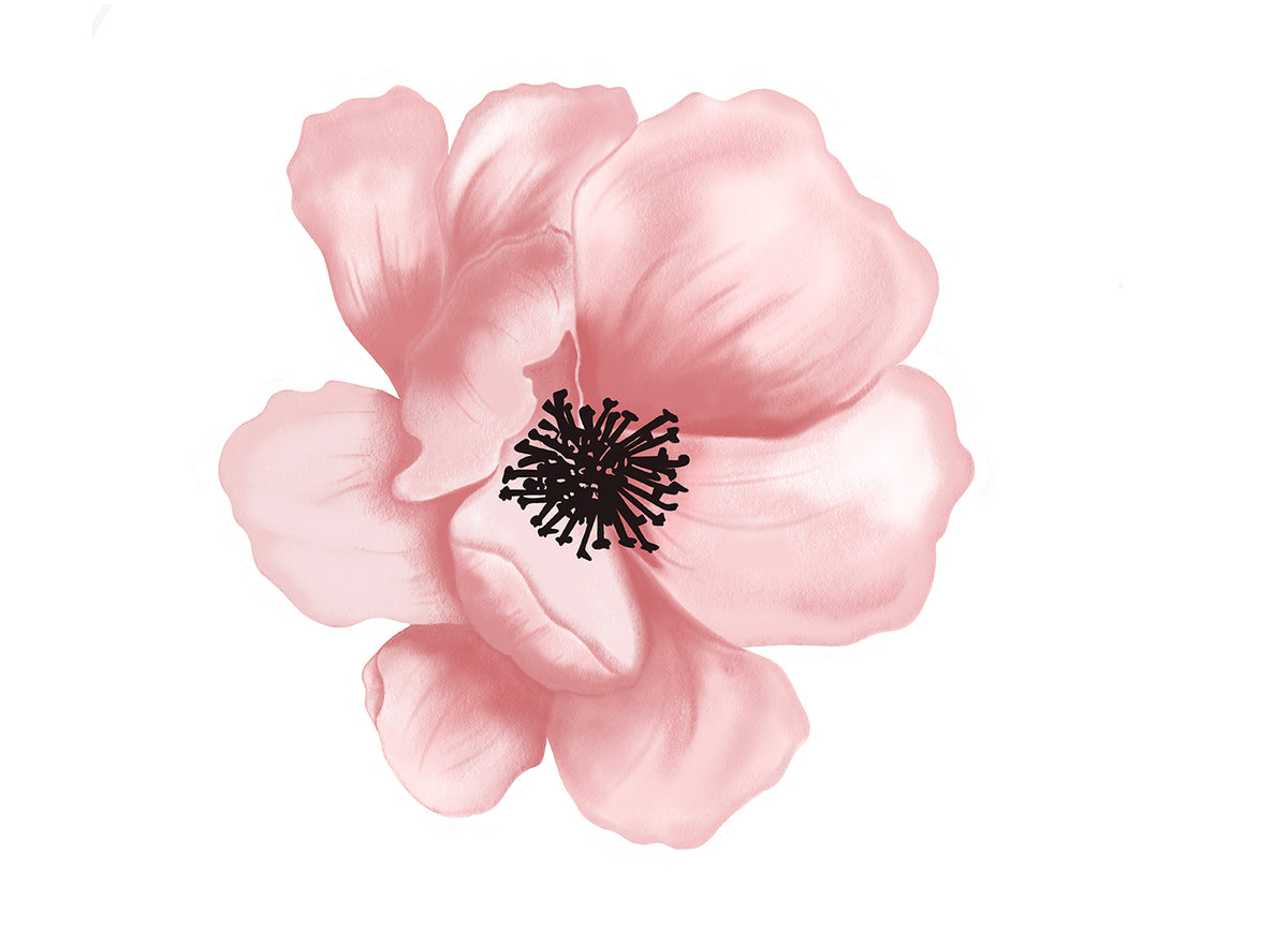 Wall sticker Fiore rosa - modello 1