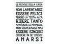 Wall sticker Le regole della casa