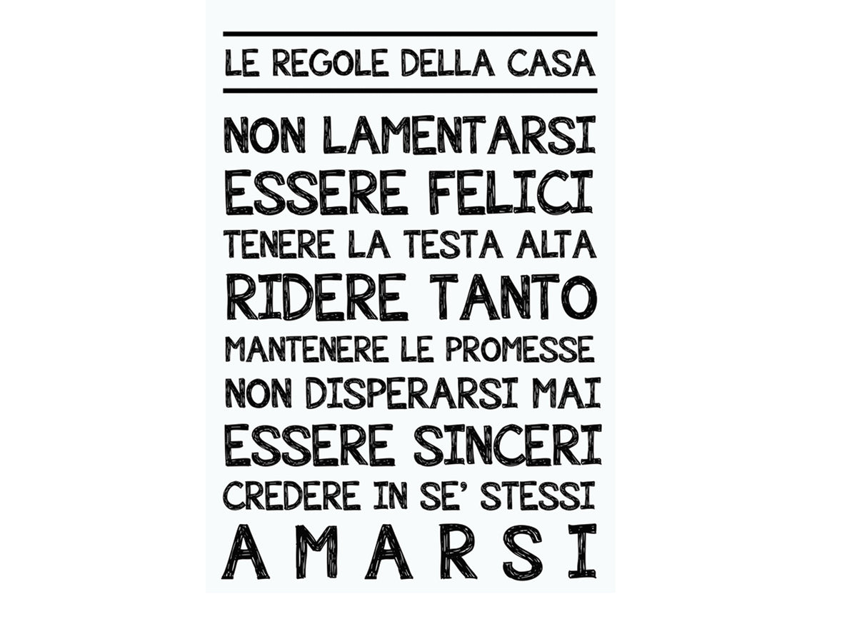 Wall sticker Le regole della casa