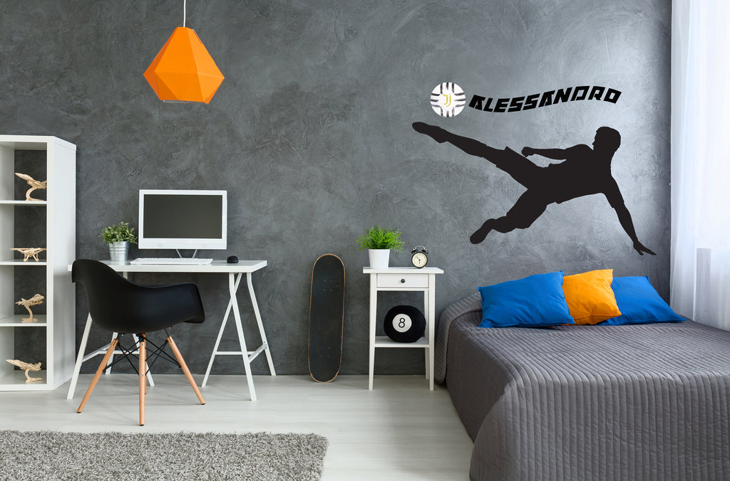 Wall Sticker Calciatore in Rovesciata – Personalizzabile