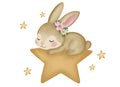 Wall sticker Coniglietto con Stella - Personalizzabile