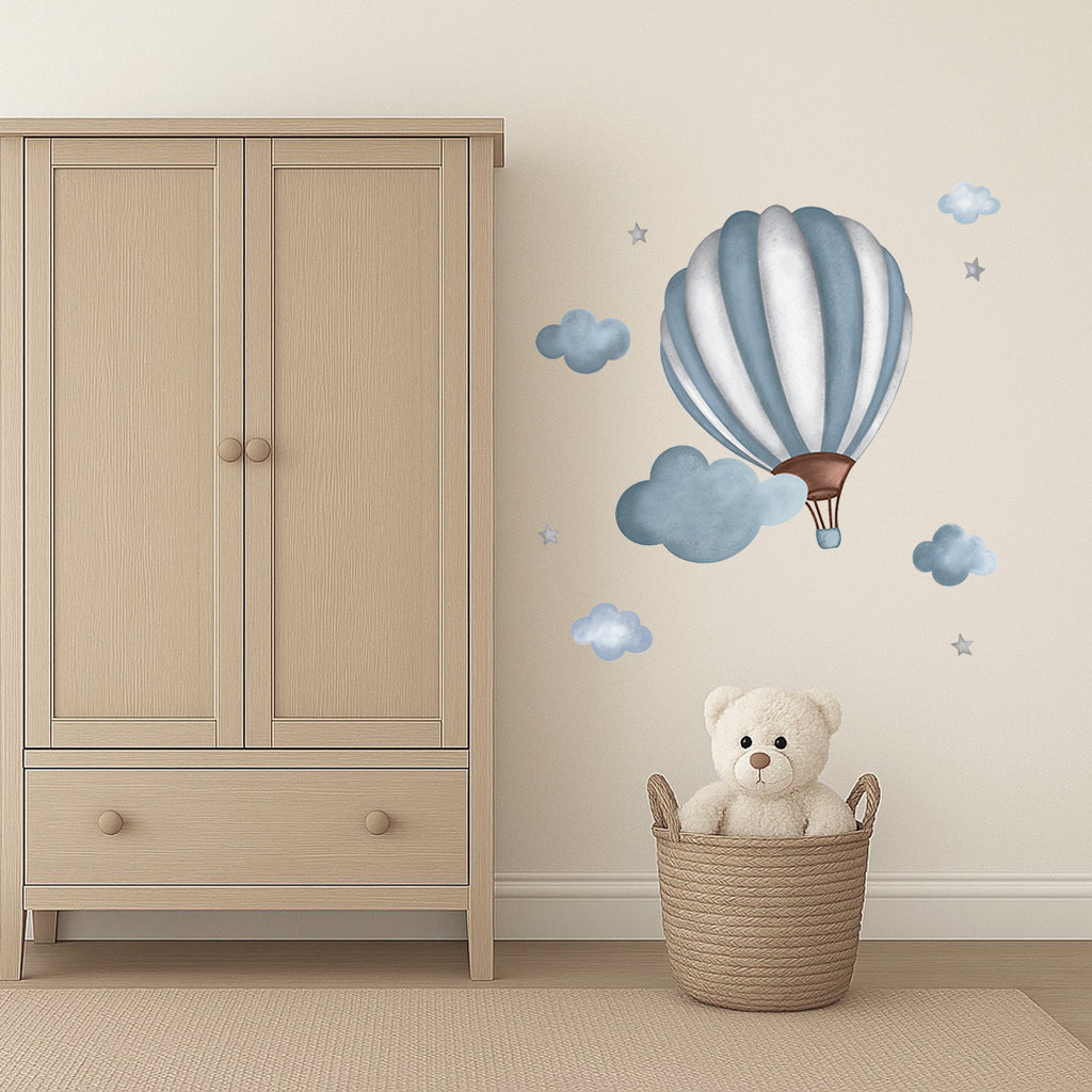 Wall sticker Orsetto con Palloncino Azzurro