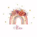 Wall sticker Arcobaleno fiorito - Personalizzabile