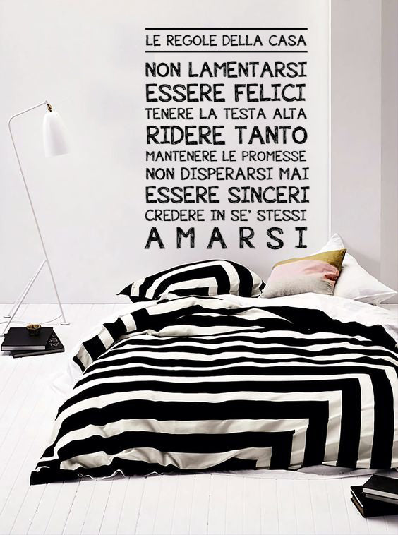 Wall sticker Le regole della casa