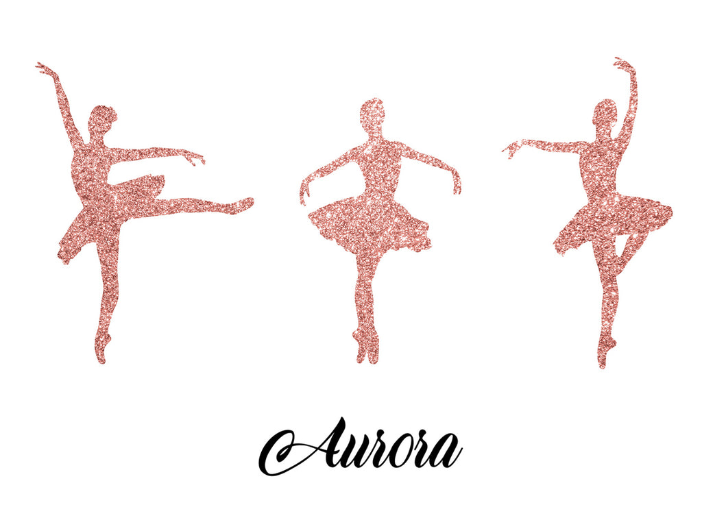 Wall sticker Ballerine glitter - Personalizzabile