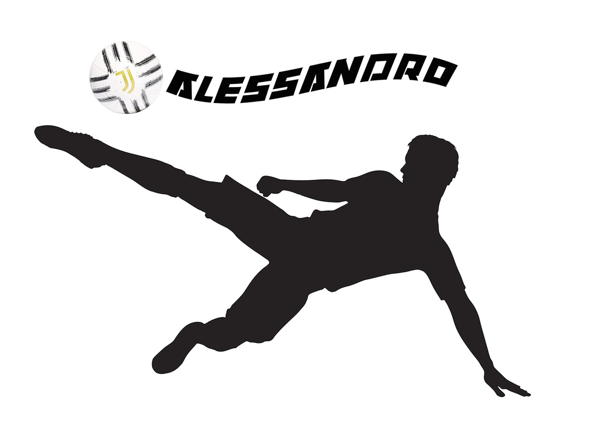 Wall Sticker Calciatore in Rovesciata – Personalizzabile