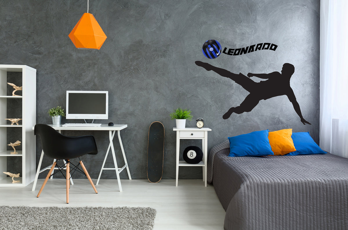 Wall Sticker Calciatore in Rovesciata – Personalizzabile
