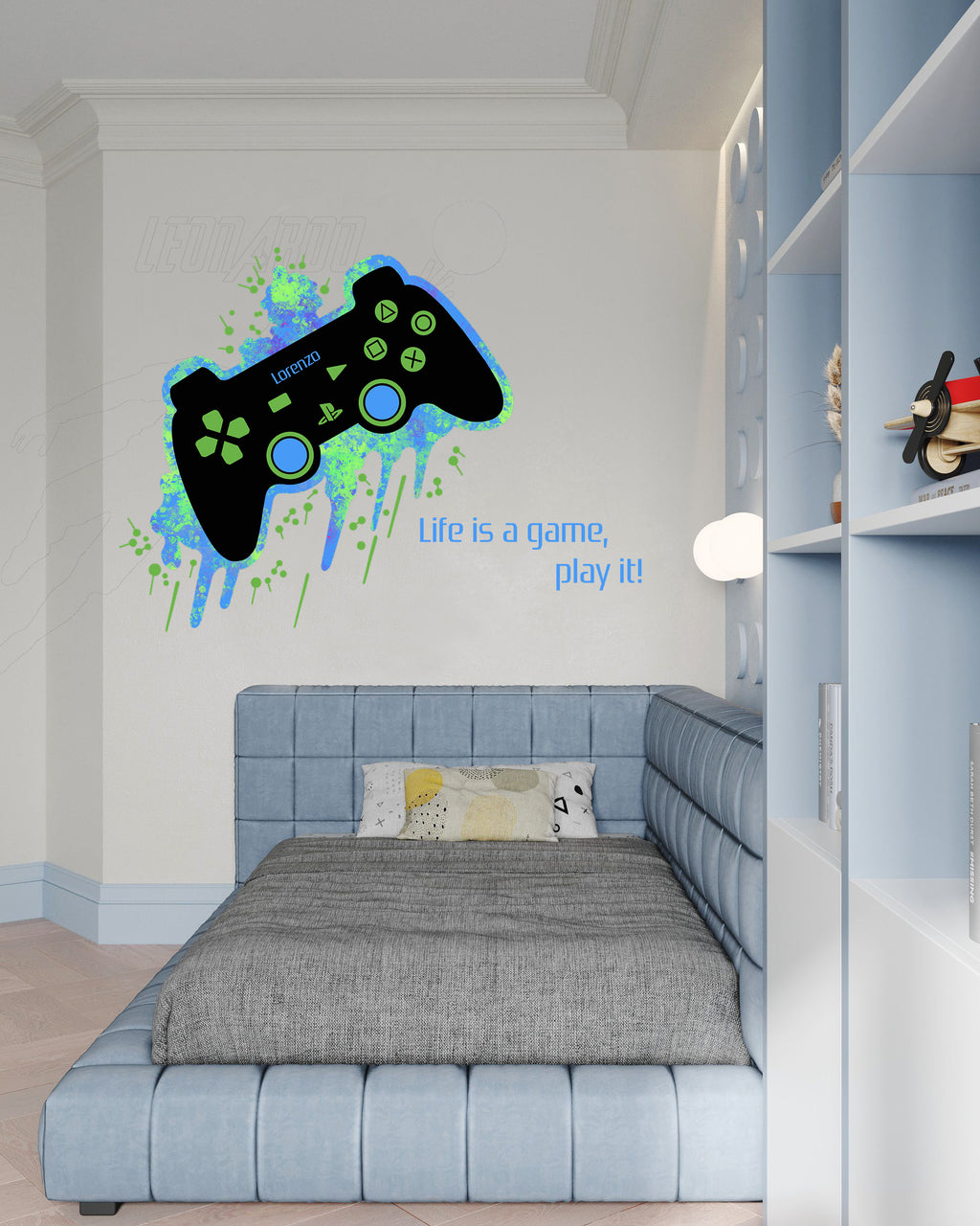 Wall sticker Joystick con frase - Personalizzabile