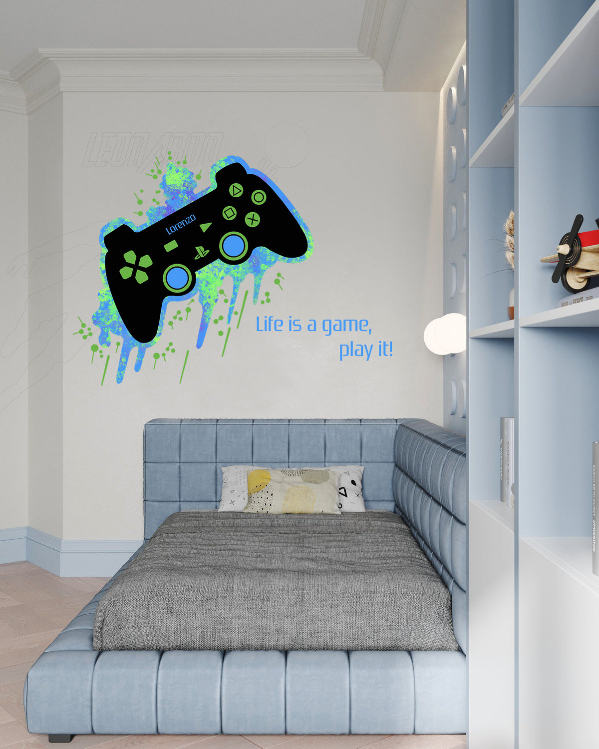 Wall sticker Joystick con frase - Personalizzabile