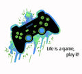 Wall sticker Joystick con frase - Personalizzabile