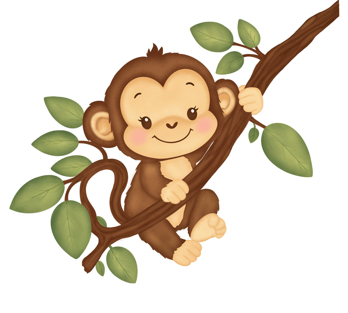 Wall Sticker Scimmietta sul Ramo